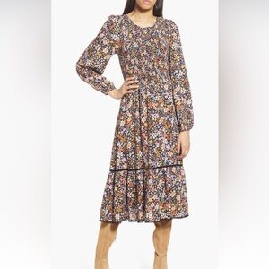 Lost + Wander Vineyards in the Valley Floral Midi Dress – Size Small